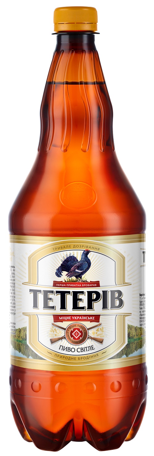 Bere blondă pasteurizată „Teteriv” 16%, alc. 7,0% vol., PET 1,2L