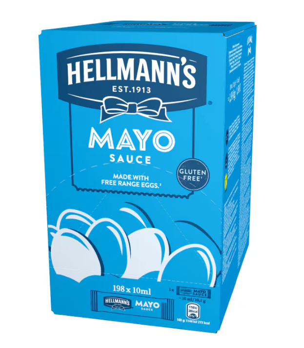 Hellmann's Легкий майонезный соус, 198x10 мл