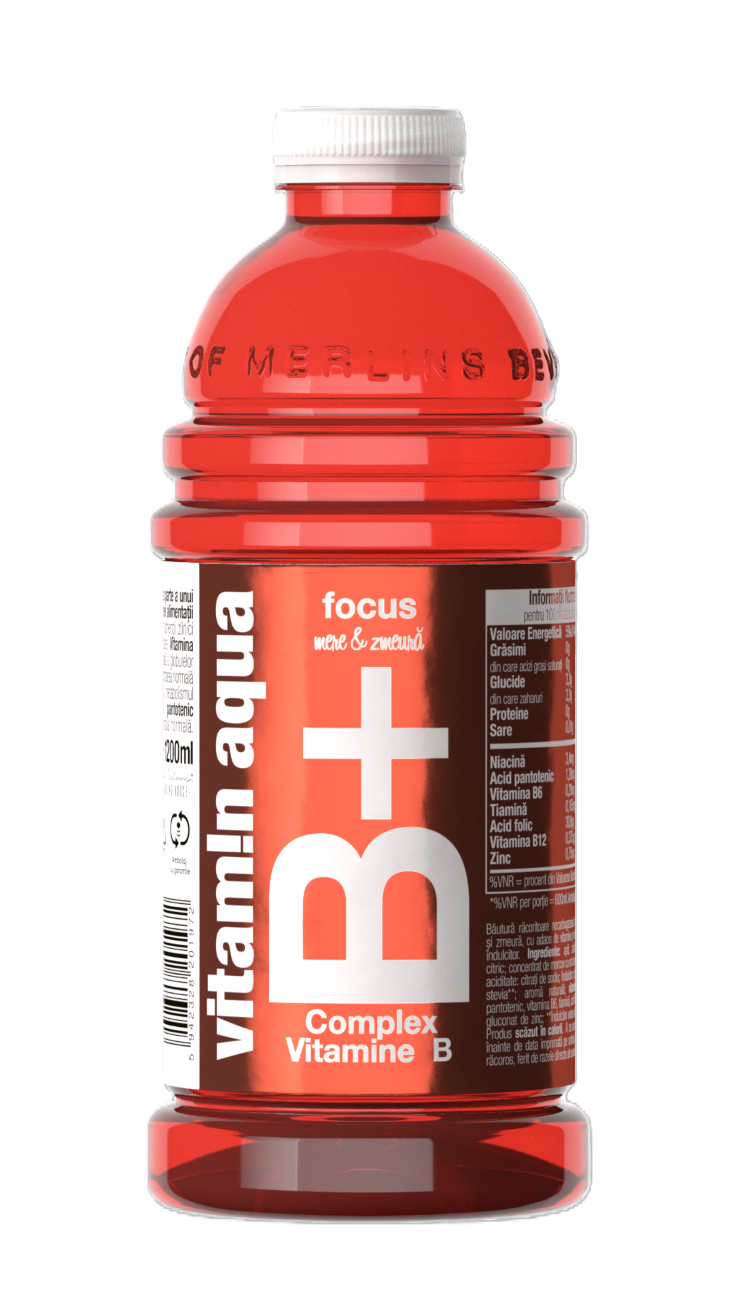Merlin's vitamin aqua B+ apple & raspberry, 1,2 L