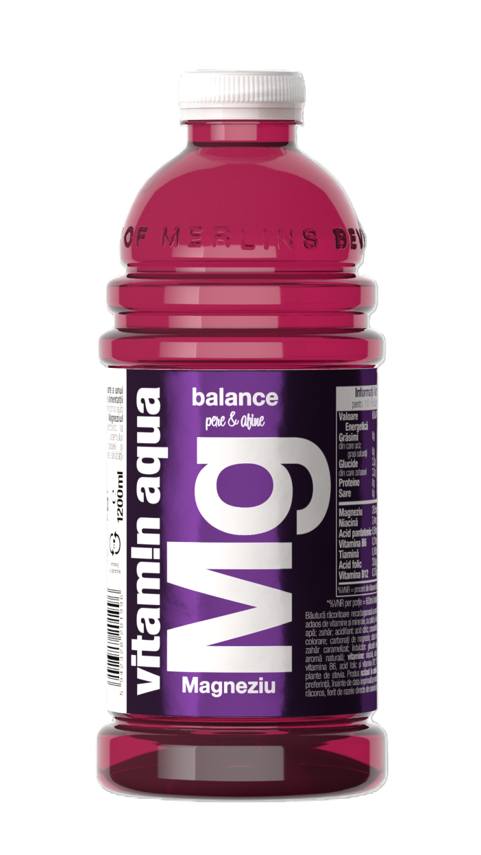 Merlin's vitamin aqua Mg груша и черника, 1,2 л