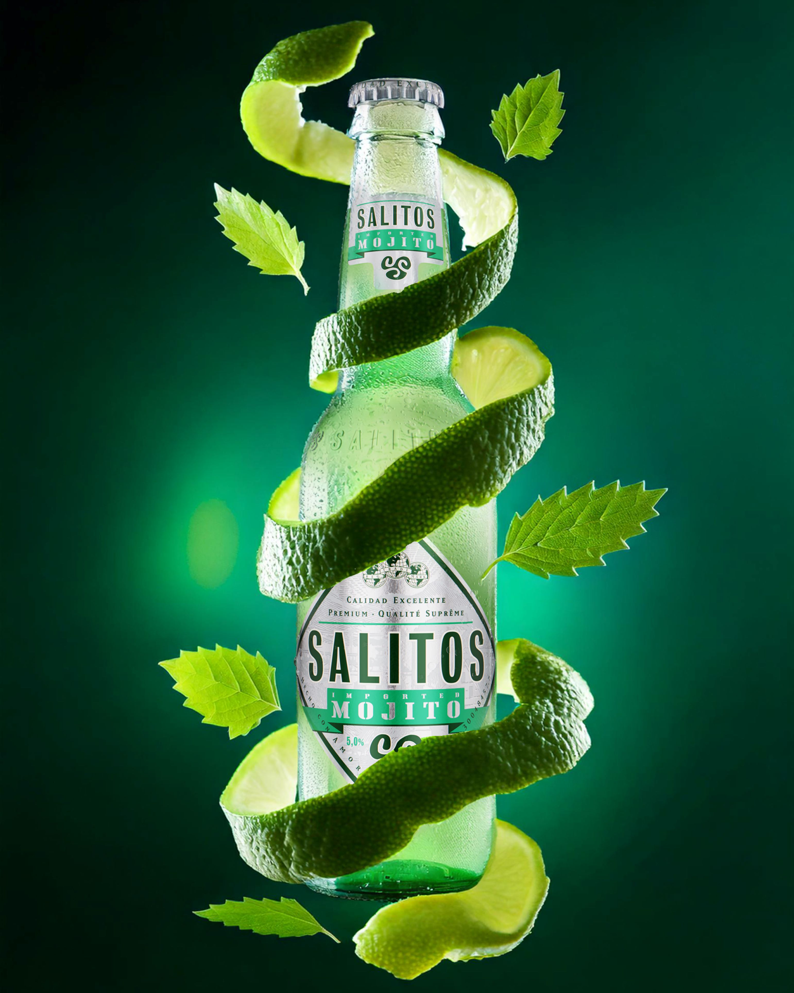 Напиток на основе пива SALITOS Mojito, бутылка 0,33 л