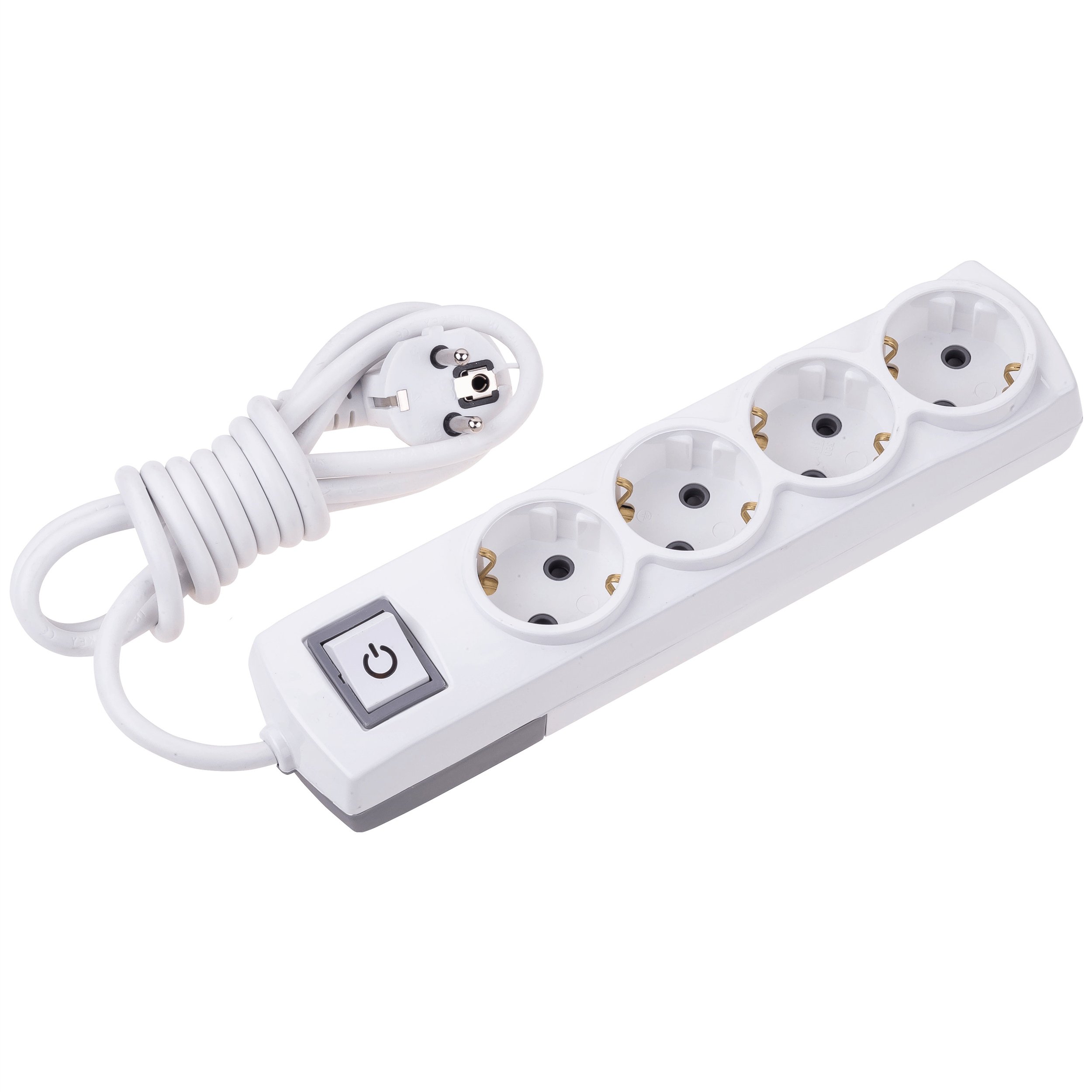 Prelungitor 4 prize SCHUKO+intrerupator (3m) 15buc/cut