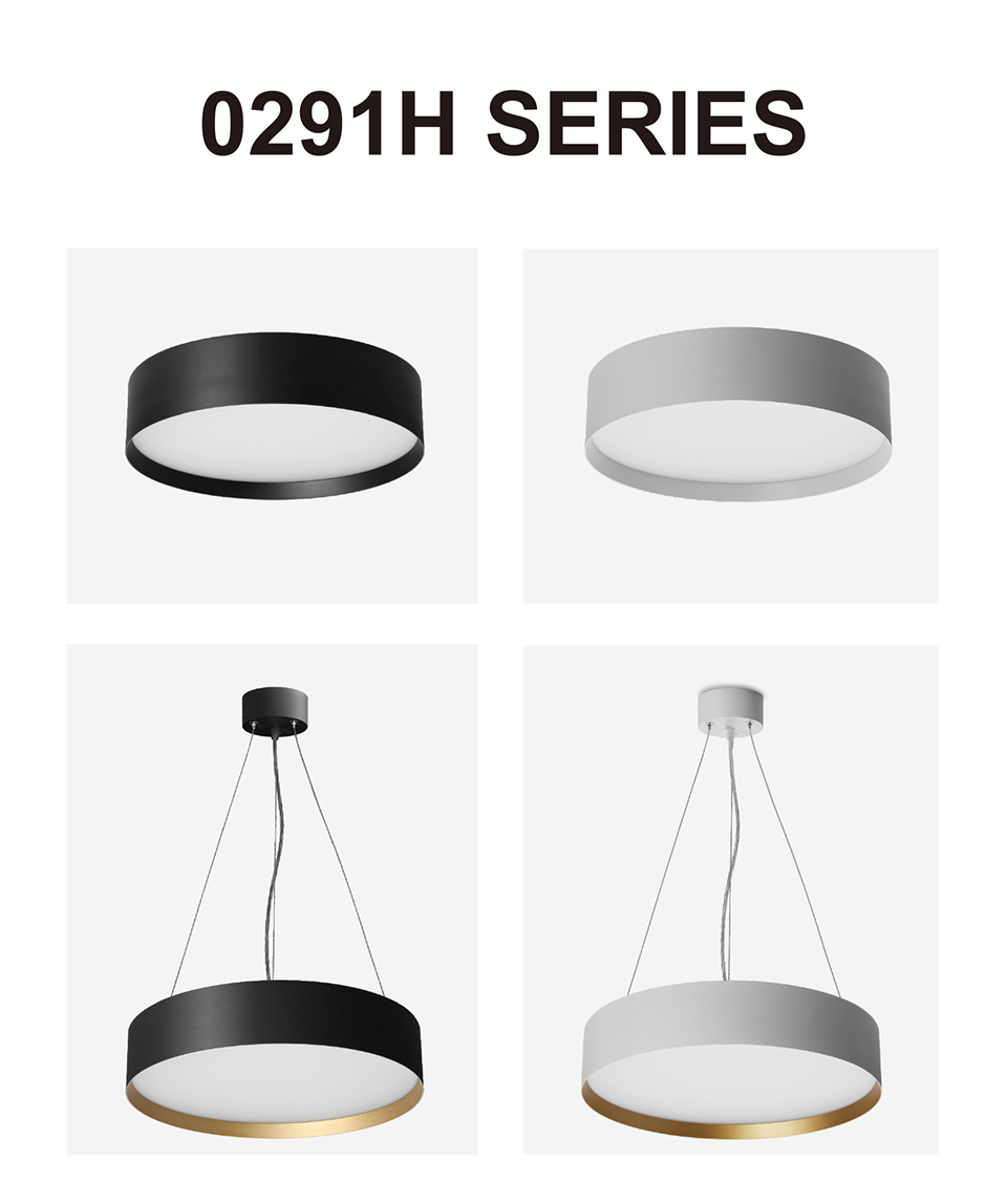 Led Round luminaires white 60W Size H:65mm