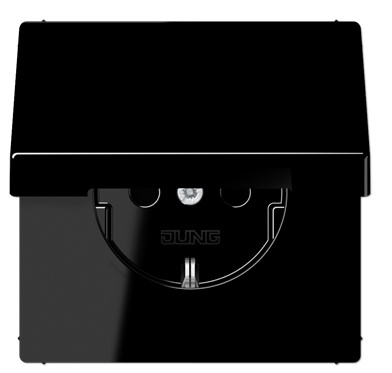 LS1520KIKLSW Priza Schuko 16 А cu capac si protectie, negru