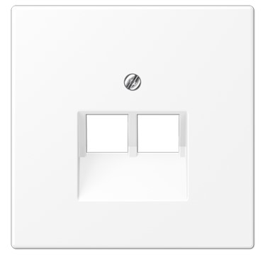 LS969-2UAWWM  Capac priza internet dubla, alb mat