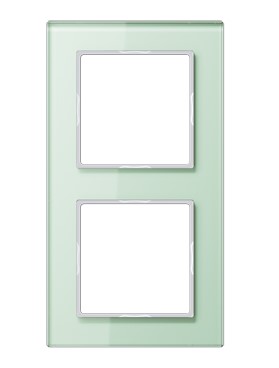 AC582GLWMT Rama decor 2 locuri sticla, alb mat