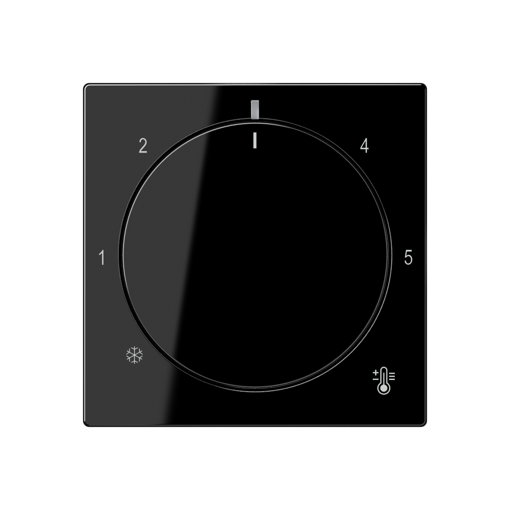 A1749BFSW Capac pentru termostat cu simbol, negru