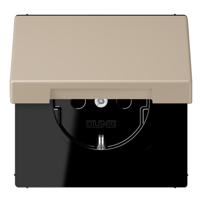 LC1520BFKL243 Priza Schuko 16A cu capac ombre naturelle claire (32142)