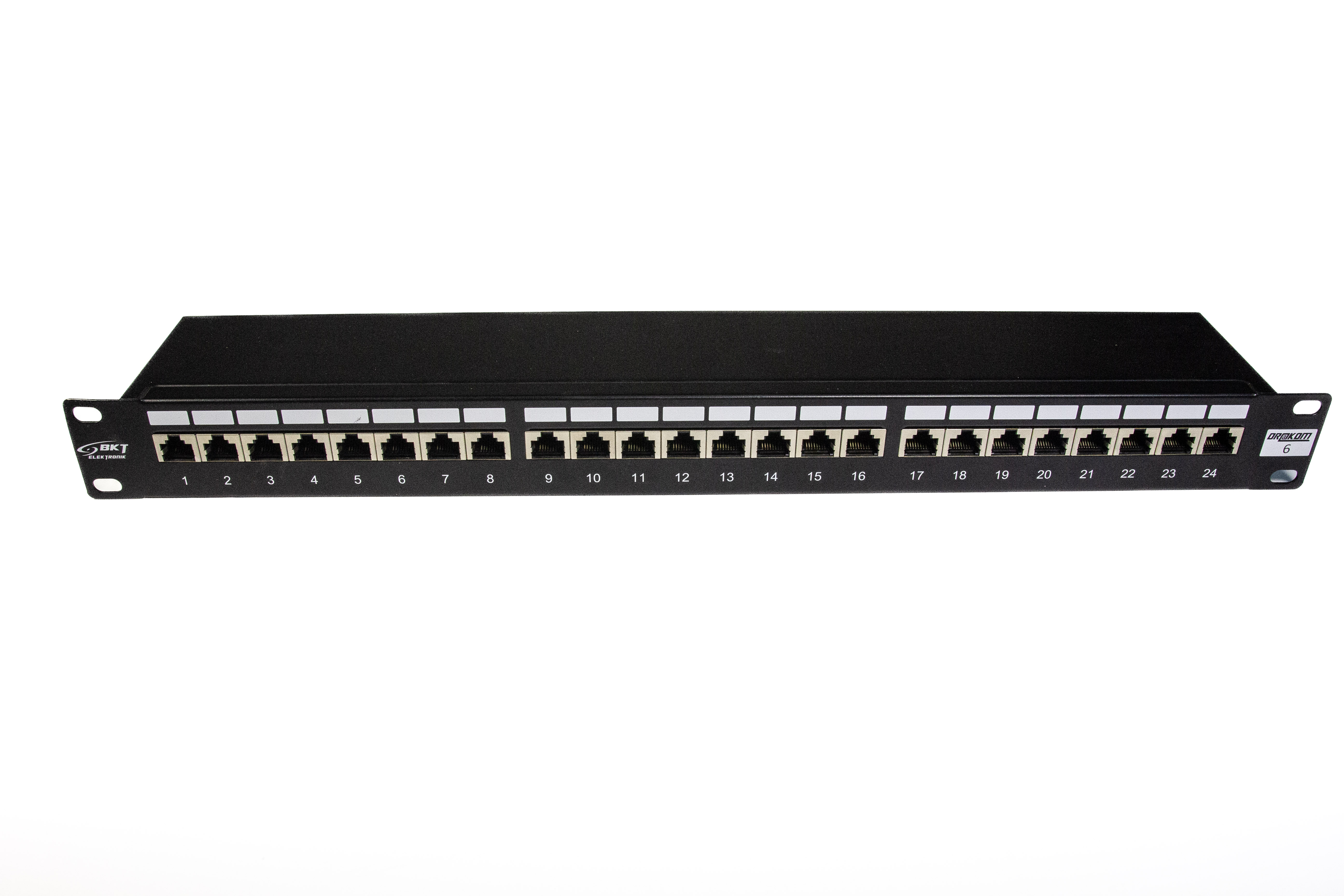 Patch panel 19"1U,IDC, cat.5e,48xRJ45, black