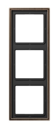 Рамка для 3 модулей, LS 990, античная латунь