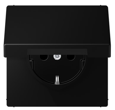 LS1521KLSWM Priza Schuko 16 А cu capac, negru mat