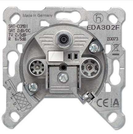 EDA302F Розетка SAT-TV-FM оконечная