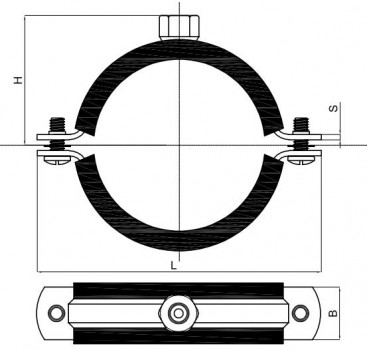 Colier metalic pentru teava M10 122-135 