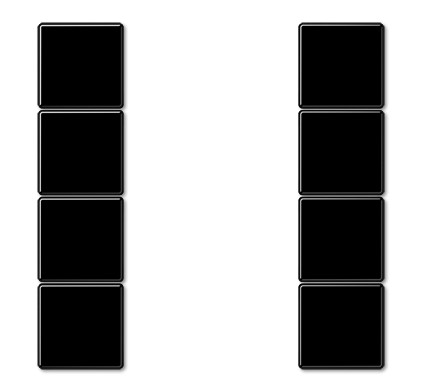 LS504TSASW Set clape p-u modul KNX 4 grupe, negru