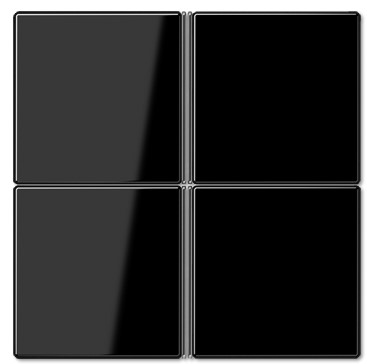 LS404TSASW набор клавиш на 4 зоны KNX, черный