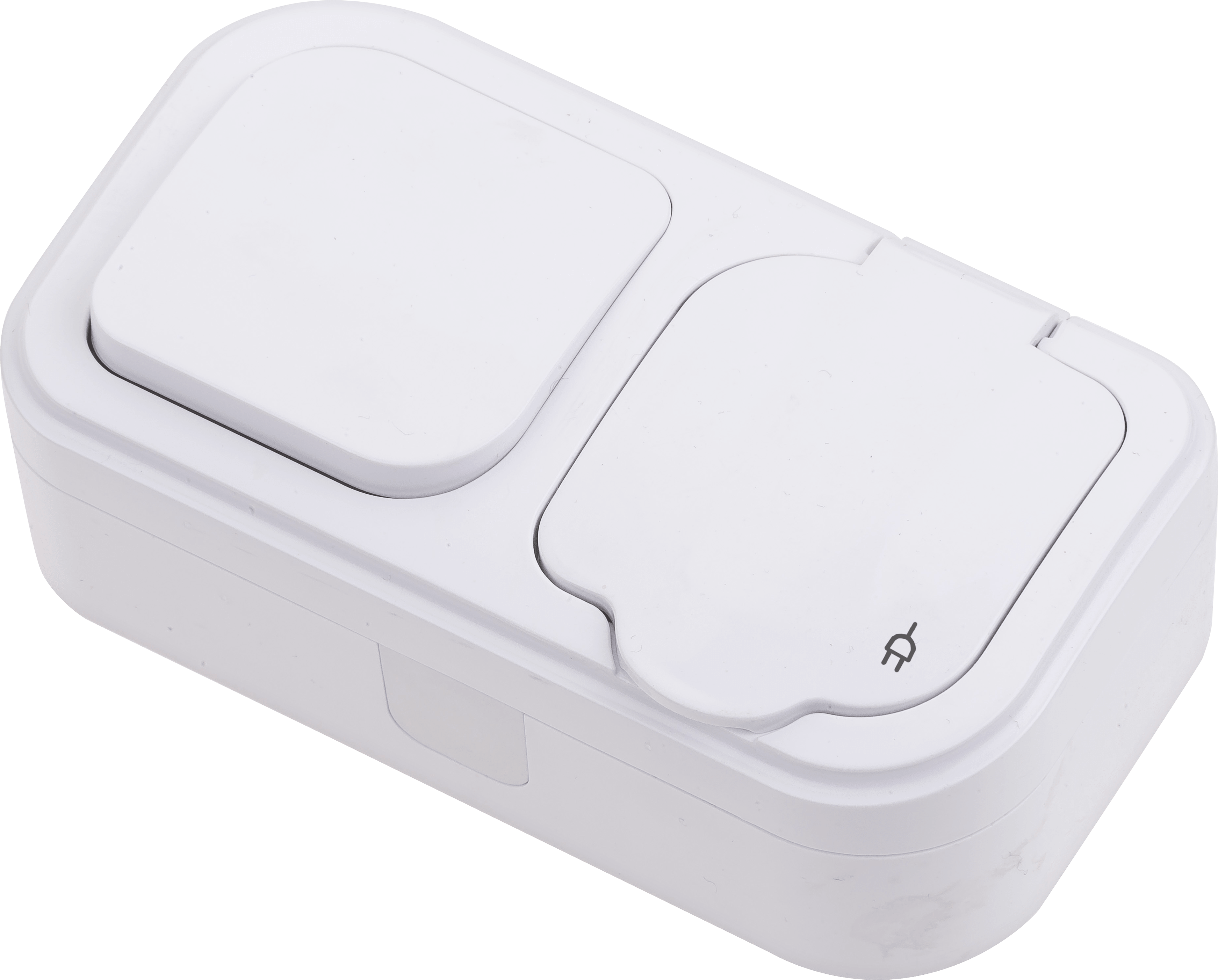 Intrerupator exterior+priza cu capac  (6buc/cut)