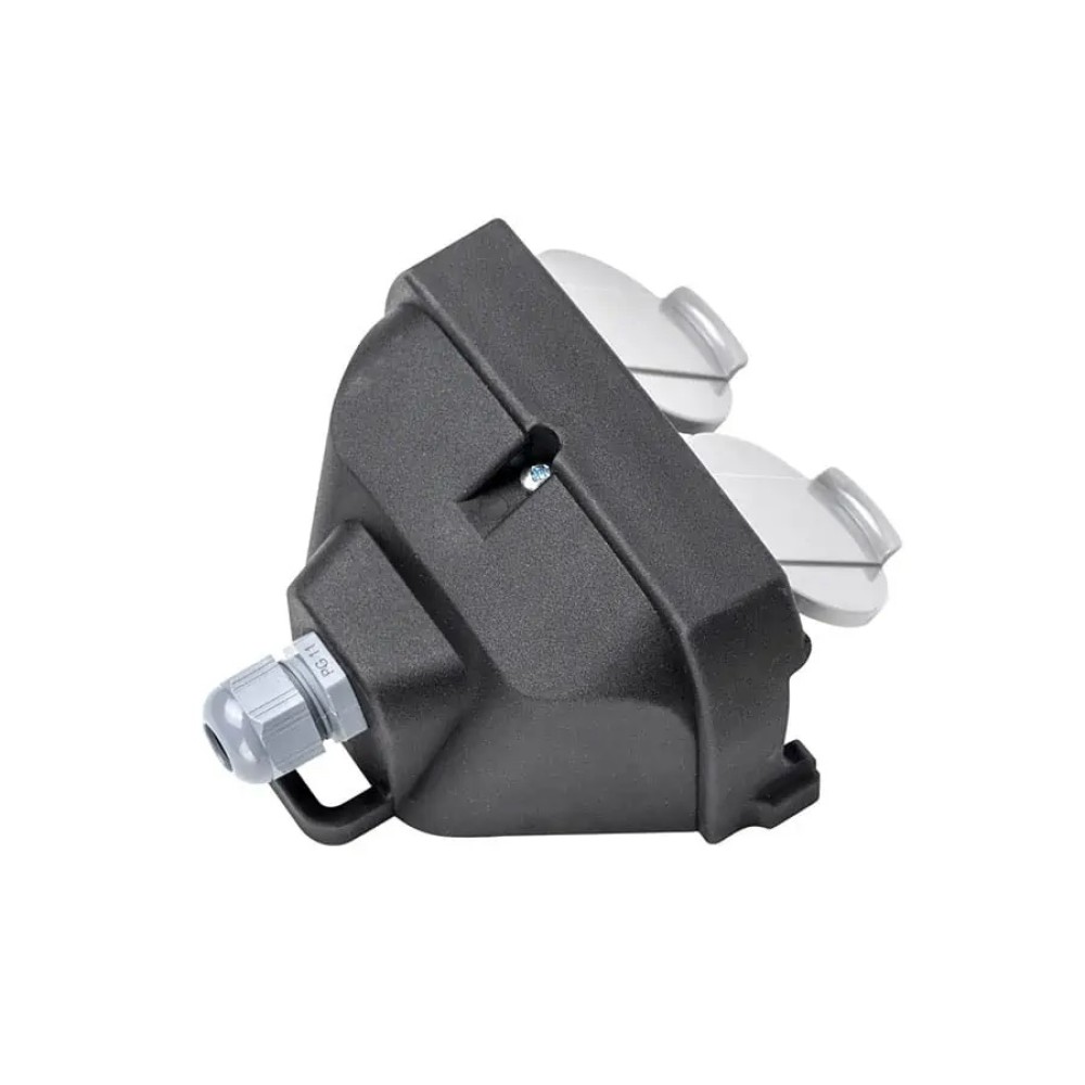 Bloc 2 prize cauciuc 2P+E 16A IP44