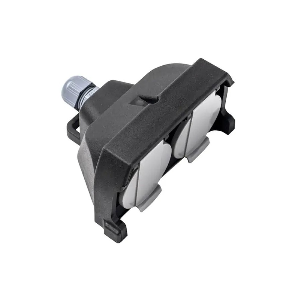 Bloc 2 prize cauciuc 2P+E 16A IP44