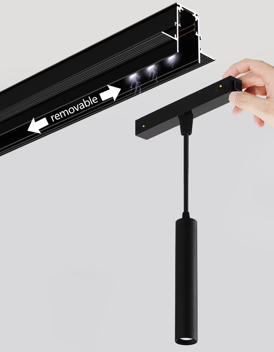 Proiector LED suspendat 10W 4000K 50cm Black 2ALGD2210CA-5-10W
