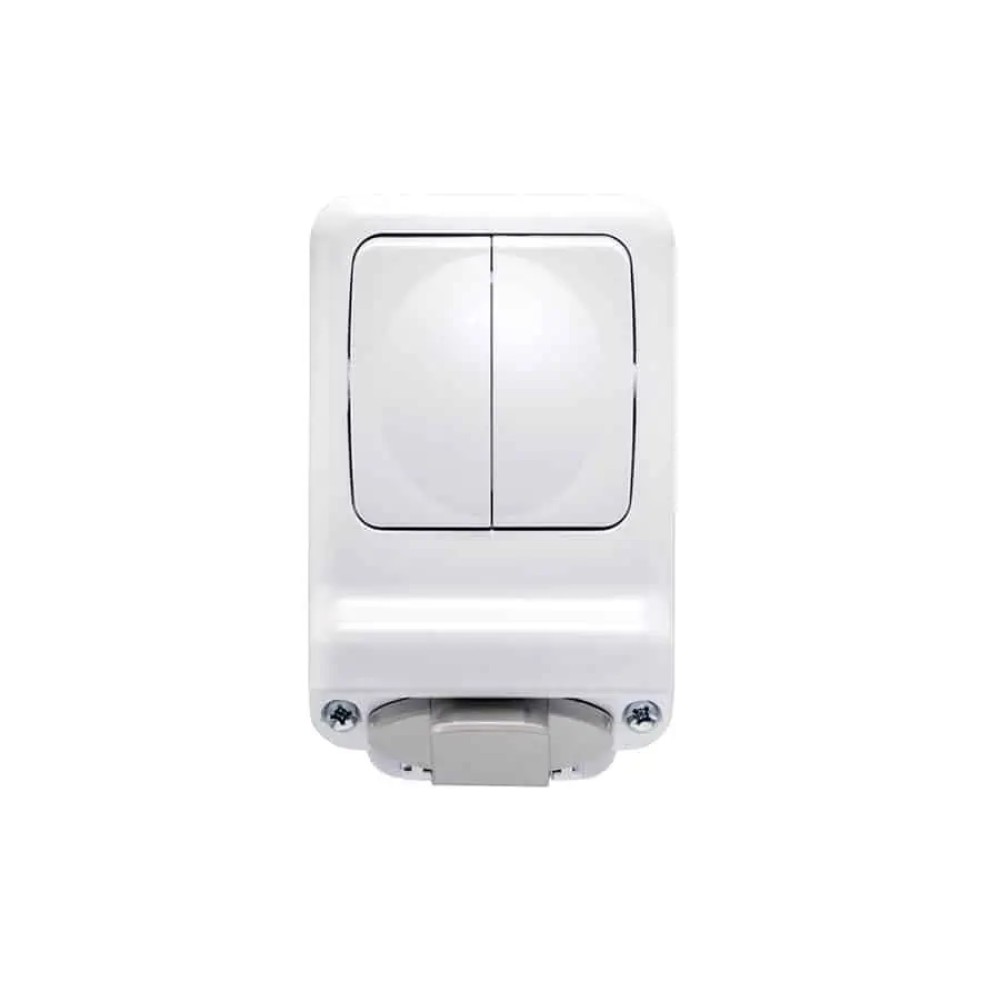 Priza SCHUKO+intrerupator dublu 16A IP44