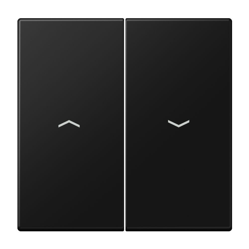 LS995PSWM Clapa intrerupator/buton dublu jaluzele, negru mat
