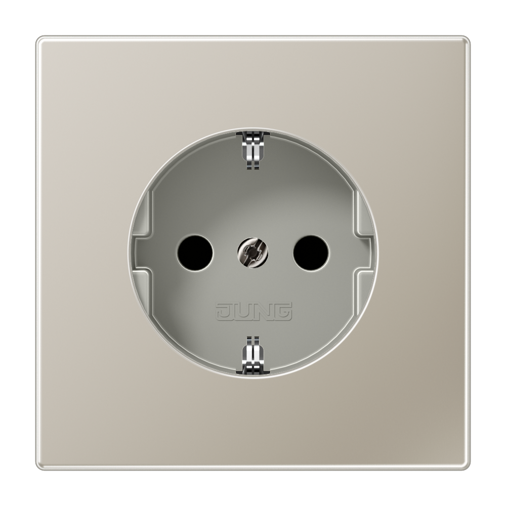 ES1520KI Розетка Schuko 16A с защитой, нержавеющая сталь
