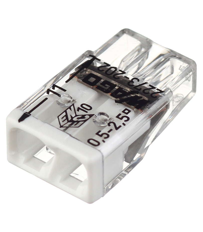 2273-202 conector compact pentru 2 conductori 24A ALB