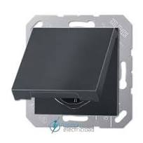 A1521BFKIKLANM Priza cu capac/protectie Acreation antracit-mat