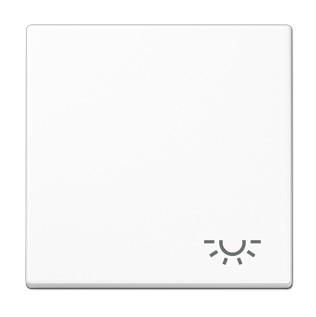 A590LWW Clapa buton/intrerupator simplu, cu simbol iluminare, alb Acreation