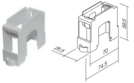 Adaptor pentru ȘINĂ DIN 35mm 1M  (RB10-U)