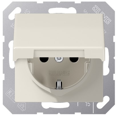 AS520BFKIKL Priza Schuko 16 А cu capac si protectie, bej