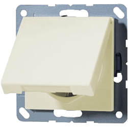 AS520BFKL Priza Schuko 16 А cu capac, bej