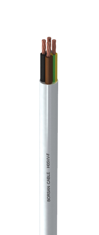 H05VV 5x2.5 mm2 Cablu alb (B)