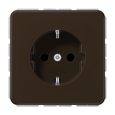 CD1520BFKIBR Priza Schuko 16 А cu protectie copii, cafeniu