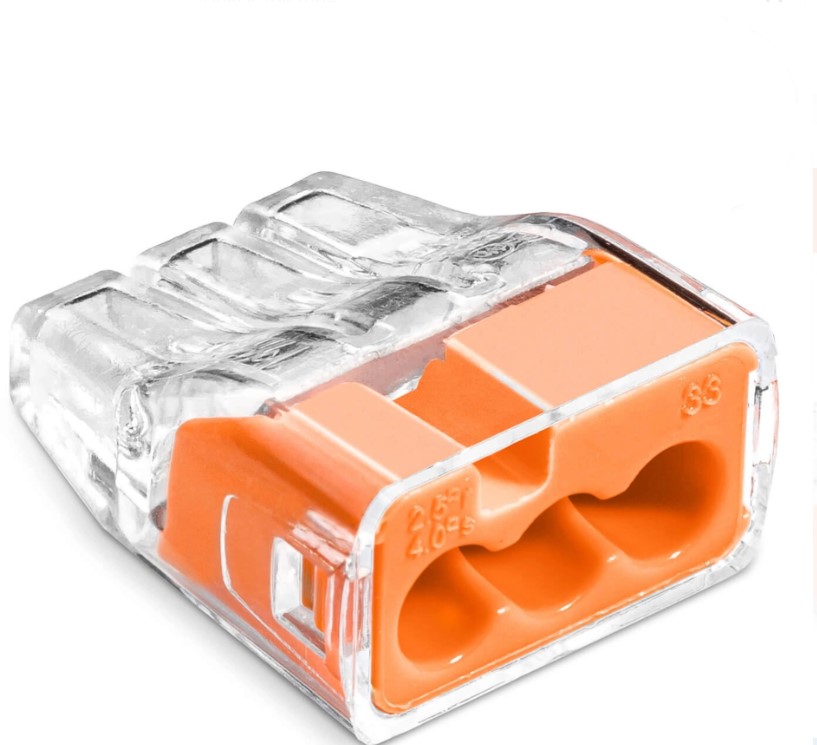 Conector compact p/u 3 conductori 0,75-4mm2  orange SCP3 (100buc/pach)