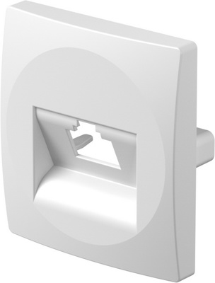 EKON Fatada alba p/u suport 1*RJ45(PE20PW-U)
