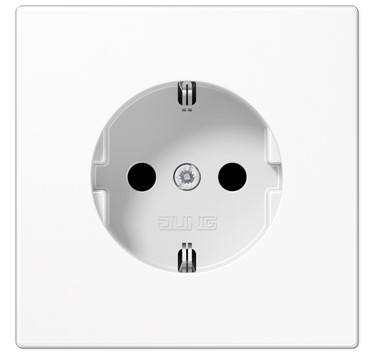 LS1520KIWW Priza Schuko 16 А, cu protectie copii, alba