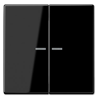 LS995KO5SW Clapa intrerupator dublu cu indicator, negru