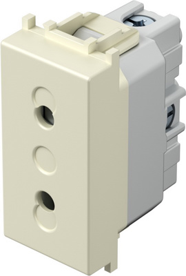 Priza EURO 1M 2P  ivory (VM20IW-P)