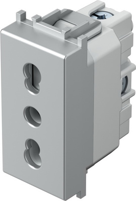 Priza ITALIANA 1M 2P+E argintiu (VM30ES-B)