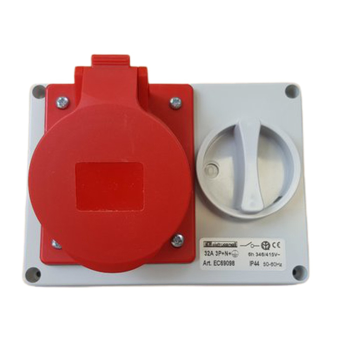 Priza trifazata blocaj mecanic 380V 16A IP44(EC)
