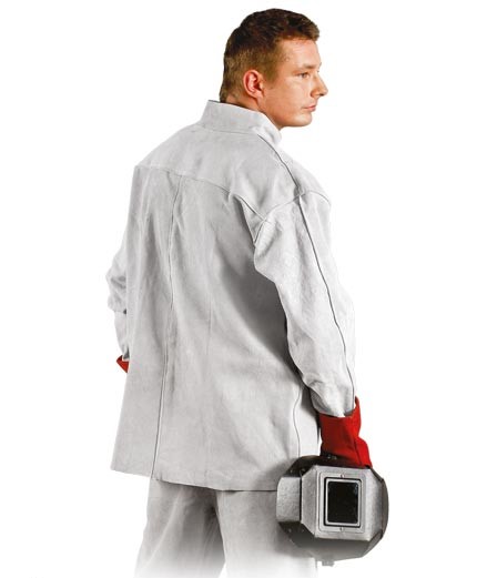 Scurta de protectie KSB, p/u SUDORI, alba, din piele