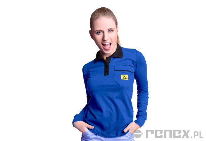 Tricou din bumbac polo mar.M albastru mineca lunga