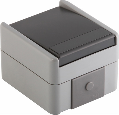 IP44 Intrerupator bipolar gri-mat exterior (SF20GY-U)