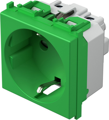 Priza 2M SCHUKO 2P+E 16A verde (VM10GR-B)