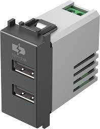 Priza 5V 2.4A USB negru mat (EM67SB-U)