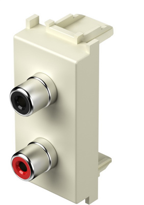 Priza AUDIO 2*RCA ivory (KM22IW-U)