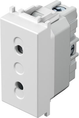 Priza EURO 1M 2P alba (VM20PW-B)