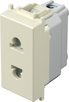 Розетка евро/американская + KS 2P 16A 250В~