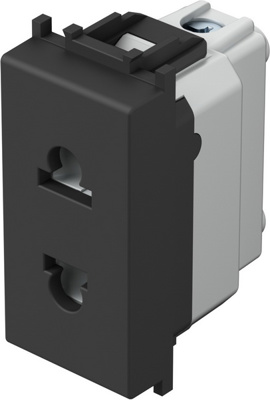 Розетка евро/американская + KS 2P 16A 250В~